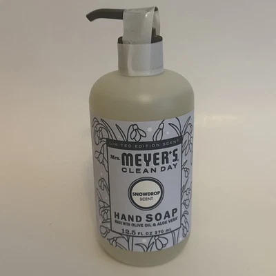 Jabón de manos Mrs. Meyer's Clean Day edición limitada aroma gota de nieve 12,5 fl oz Foto 1 de 3