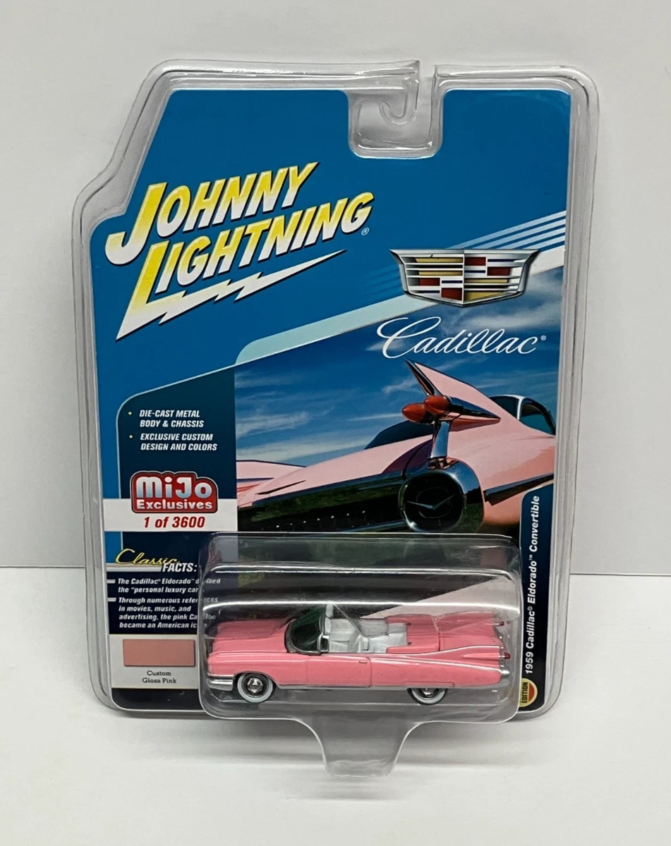 ジョニーライトニング　1959　キャデラック　1/64　ピンクメタ Johnny Lightning 1959 Cadillac Eldorado Convertible (PINK) Mijo