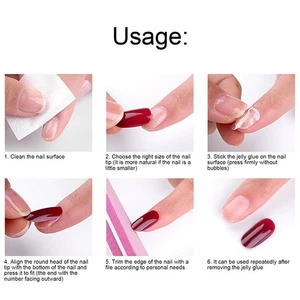 Gradient Pointed Fake Nails Tips Set Colored Full Cover False Nails With Nai CTX - Picture 1 of 12