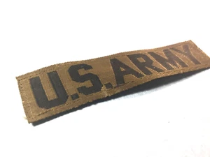 vintage US ARMY Name Tag sew-on Black / Green - Picture 1 of 5