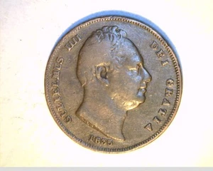 1835 Great Britian, Farthing, Medium to High Grade Copper Coin (UK-394) - Picture 1 of 2
