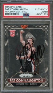 2015-16 PANINI PRIZM #333 Pat Connaughton Signed Rookie Card AUTO PSA Slabbed RC