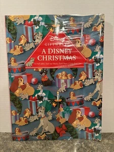 Vintage Disney Giftwrap Unopened A Disney Christmas Wrapping Paper 12 Sheets - Picture 1 of 8