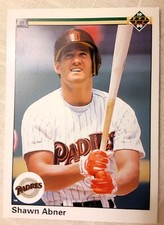 1990 Upper Deck  #301  Shawn Abner   Outfield   San Diego Padres FREE shipping