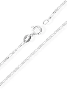 Figarokette Silberkette 925 Sterling Silber Halskette necklace Amulett sn3 - Picture 1 of 2
