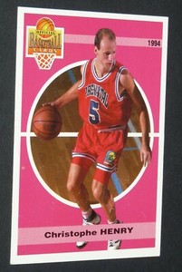 CHRISTOPHE HENRY MSB LE MANS SARTHE BASKETBALL 1994 BASKETBALL FRANCE PANINI CARD