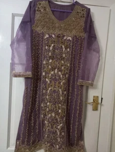 asian indian pakistani wedding Party Wear dress - Picture 1 of 8