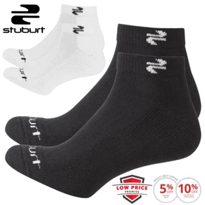 STUBURT 2025 GOLF ANKLE SOCKS TWIN PACK -SOFT CUSHIONED GOLF SOCKS X 2 PAIR PACK - Picture 1 of 3