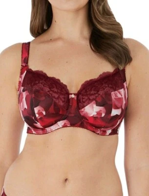 Fantasie Rosemarie Bra Size 30DD Rouge Red Floral Lace Side Support Balcony 6942 - Image 1 of 4