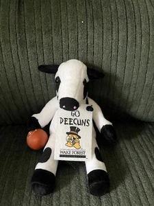 Vintage Chick-Fil-A Plüschkuh WAKE FOREST "GO DEECUNS EAT CHIKIN WATCH PIGSKIN" LN - Bild 1 von 2
