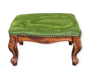 Antico SGABELLO PANCHETTO Pouf in Legno Larice Italia stile Luigi Filippo 900 - Foto 1 di 7