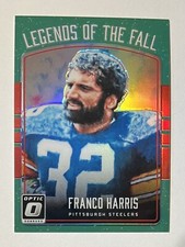 FRANCO HARRIS 2016 Panini Donruss Optic Silver Prizm LEGENDS OF THE FALL - 19/99