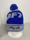 BIG FREEZE 7 Beanie Fight MND Blue Pom Pom AFL Football Footy Winter Hat BF7
