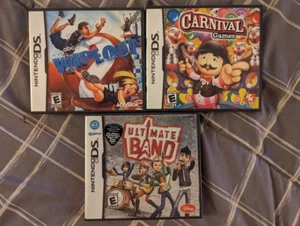 Wipeout Carnival Ultimate Band 3 Game Lot Nintendo DS 2ds 3ds Tested Complete - Picture 1 of 2