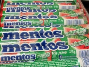 5 x 37.5g MENTOS Watermelon Flavour Chewy Dragees Rolls - Picture 1 of 2