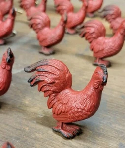 Cast Iron Red Rooster Vintage Drawer/ Cabinet Pulls - Picture 1 of 7