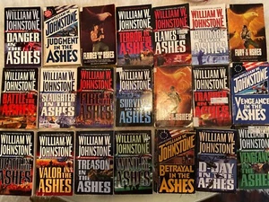 21 William W. Johnstone paperback Ashes book lot D-Day Valor Death Slaughter + - Picture 1 of 6
