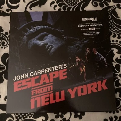 NEW John Carpenter Escape From NY Red Splatter 7” Vinyl #1148/2200 RSD 2022 OST - Image 1 of 3