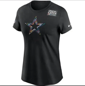 Camiseta para mujer Nike Dallas Cowboys negra Crucial Catch pequeña - Imagen 1 de 1