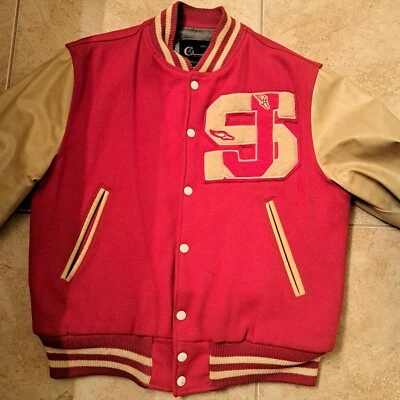 Chaqueta Universitaria Estatal Campeón San José De Colección Letterman Naugalite Talla M Roja Foto 1 de 4
