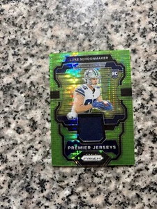 2023 Panini Prizm Luke Schoonmaker RC Green Pulsar Premier Jerseys Patch #PJ-LS - Picture 1 of 2