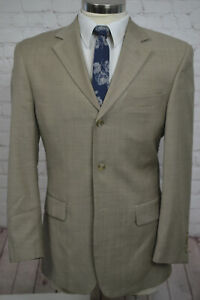 Giorgio Cosani Mens Brown Cashmere Blend Pleated Front 2 Piece Suit 38R 35Wx31L