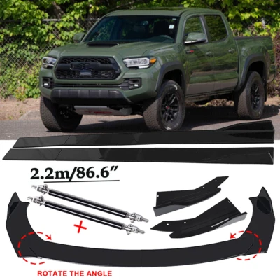 Front Bumper Lip Spoiler Splitter Glossy Black For Toyota tacoma Body Kits Foto 1 de 4