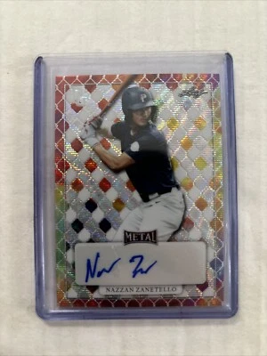 2022 Leaf Perfect Game Nazzan Zanetello Rainbow Prizm Auto 1 Of 1 - Red Sox  - Image 1 of 2