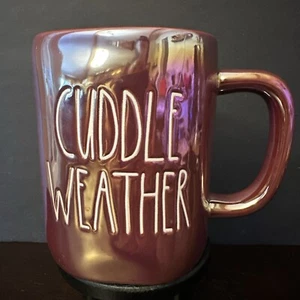 NWT RAE DUNN Iridescent “Cuddle Weather” Purple Magenta Mug - Picture 1 of 7