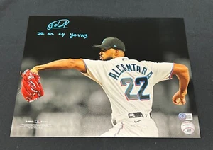 Sandy Alcántara Marlins Signed Auto 11x14 Photo w/ Cy Young Inscription BAS COA - Picture 1 of 4