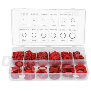 600Pcs Vulcanised Fibre Washer Gasket Round Insulation Paper Red Steel Paper Hot - Picture 1 of 11