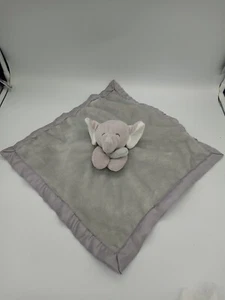 Manta de seguridad Lovey 2018 Carter's gris con orejas blancas elefante felpa espalda satinada - Imagen 1 de 6