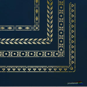 Decorative Borders #1 Stencil : For Art, Furniture and Walls: ST49 - Photo 1 sur 6