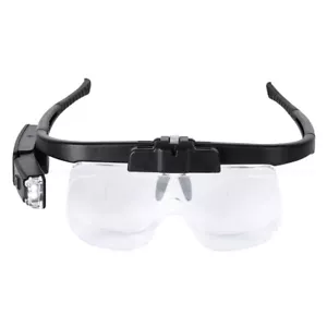Rechargeable Eye Glasses Magnifying Glass with LED Light Reading Loupe - Picture 1 of 10