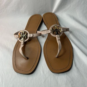 Tory Burch Mini Miller Sandal Square Toe Size 11 M Pink - Picture 1 of 8