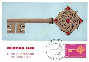 Maximum Card FDC FRANCE EUROPE 1968 PARIS N2 - Picture 1 of 2