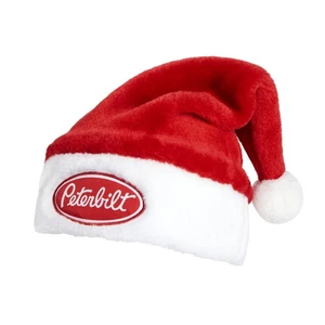 Peterbilt Semi Trucks Red & White Christmas Holiday Santa Stocking Hat/Cap - Picture 1 of 1