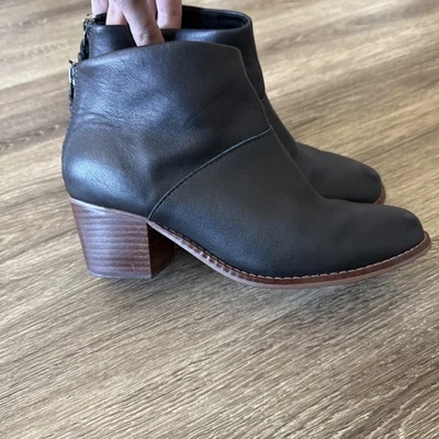 Toms Botas Mujer 7 Carpe Diem Botines Cuero Negro Tacones Borlas Cremallera Foto 1 de 4