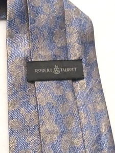 Nuova cravatta ROBERT TALBOT $85 blu chiaro grigio floreale 100% seta cravatta Qte_A - Foto 1 di 4