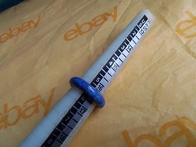 Anillo banda lisa lapislázuli, 5 mm, talla 6,75, azul blanco, tallado pulido, nuevo sin etiquetas  Foto 1 de 3