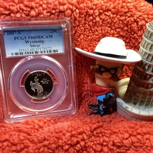 2007 S PCGS PR69CAM 90% SILVER WYOMING FREE SHIPPING ⛴️ 💨 - Picture 1 of 2