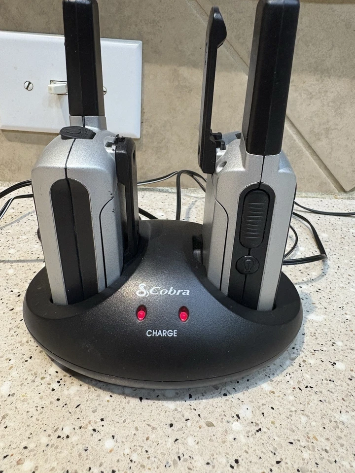 Cobra Micro Talk GA-CF4 Handheld Walkie Talkie Set with Desktop Charger 2 Pack - Image 1 of 4