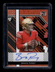 2024 Leaf Collective - Pro Set Auto Shimmer Orange #PSA-BP1 Brock Purdy 4/8 - Picture 1 of 2