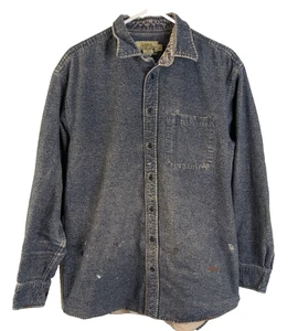 Cabela's, Men's, Denim Chamois Shirt, Blue, Size L Tall - Picture 1 of 5