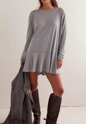 Túnica Free People We the Free Paris Gris Talla XS NUEVA CON ETIQUETAS Foto 1 de 4