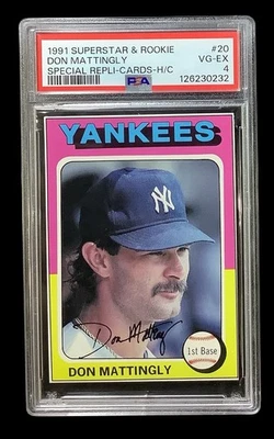 1991 Superstars & Rookies #20 Don Mattingly; 75 Topps SP inserção de revista PSA 4 - Imagem 1 de 2