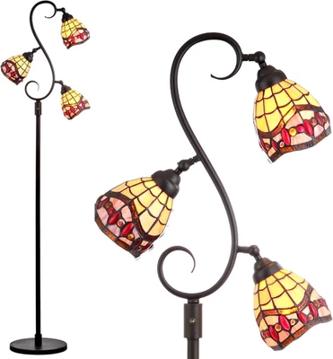 JYL8013A Walker Tiffany-Style 70.5" Multi-Light LED Floor Lamp, Tiffany, Traditi - Image 1 of 4