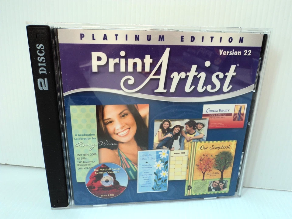 Print Artist 22 Platinum Edition - DVD de instalación + DVD de fuentes y gráficos adicionales Foto 1 de 1