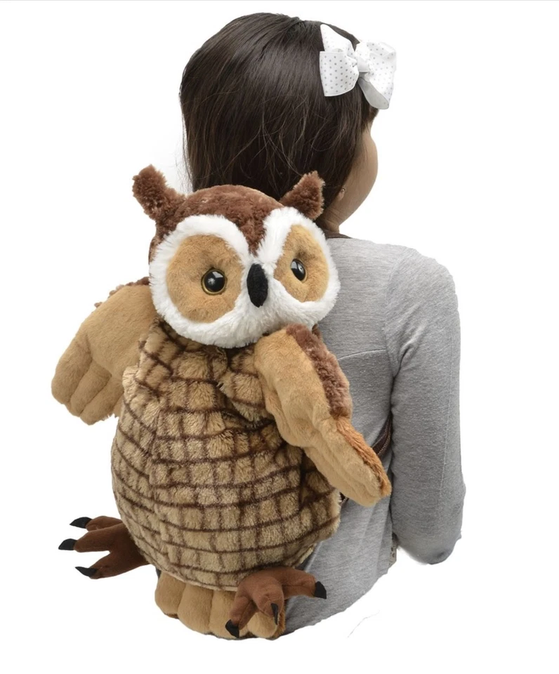 Unipak Horned Owl Plush Backpack 18" NEW - Image 1 of 1