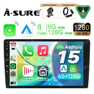 DAB+ 8-Core CarPlay 6+128GB Autoradio Android 15 Navi Für Fiat Ducato 2006-2023 - Bild 1 von 4